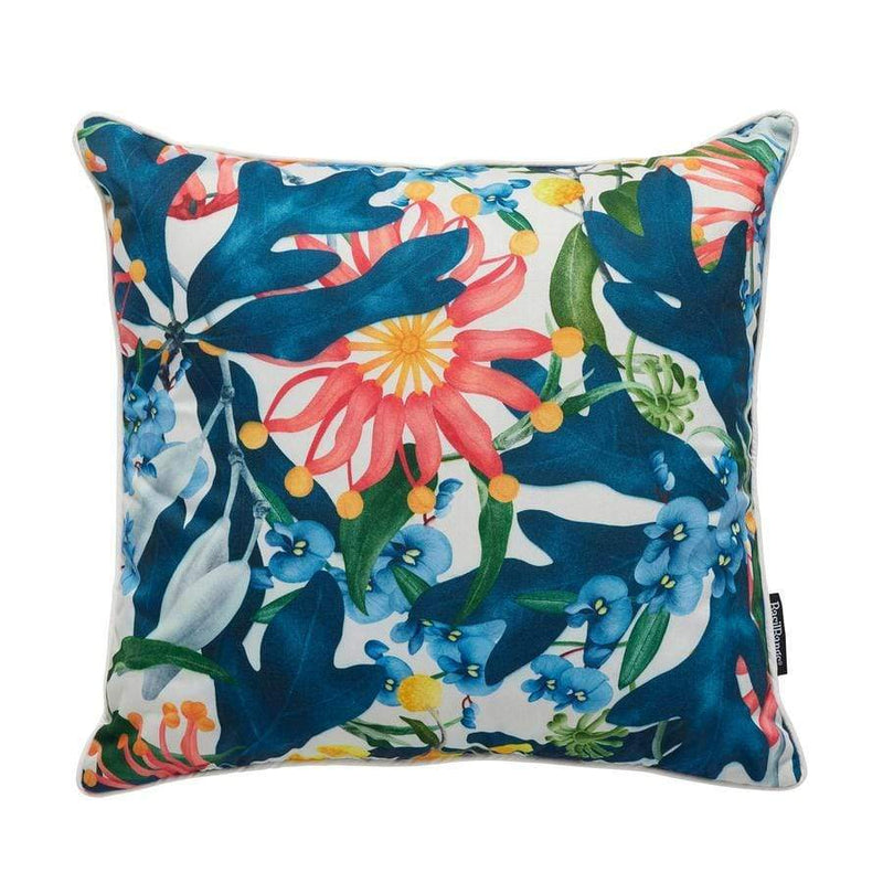 Outdoor Cushion field day / sage  -  Throw Pillows  by  Basil Bangs