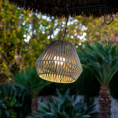 Experience stylish, sustainable illumination with the Conta pendant lamp by Newgarden - cordless, made from recycled PVC.