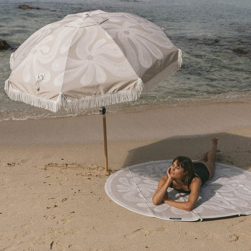 Elevate your outdoor style with the Premium Beach Umbrella by Basil Bangs