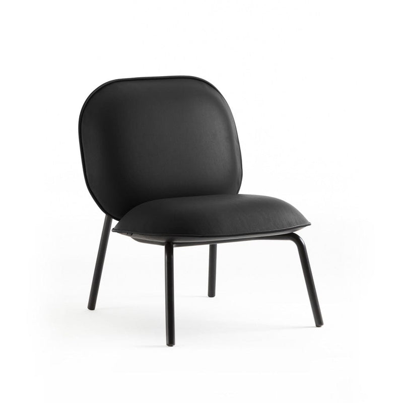 TOOU Tasca - Lounge chair & Ottoman, Eco Leather fabric lounge chair / black  -  Chairs  by  TOOU